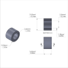 Aluminum Spacer 3/8'' OD x .219'' ID x 1/4'' Long, Plain Aluminum Finish