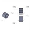 Aluminum Spacer 3/8'' OD x .219'' ID x 17/64'' Long, Plain Aluminum Finish