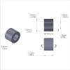 Aluminum Spacer 3/8'' OD x .219'' ID x 9/32'' Long, Plain Aluminum Finish