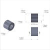 Aluminum Spacer 3/8'' OD x .219'' ID x 19/64'' Long, Plain Aluminum Finish