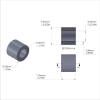 Aluminum Spacer 3/8'' OD x .219'' ID x 5/16'' Long