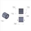 Aluminum Spacer 3/8'' OD x .219'' ID x 21/64'' Long
