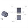 Aluminum Spacer 3/8'' OD x .219'' ID x 11/32'' Long, Plain Aluminum Finish