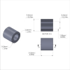 Aluminum Spacer 3/8'' OD x .219'' ID x 3/8'' Long, Plain Aluminum Finish
