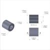 Aluminum Spacer 3/8'' OD x .219'' ID x 13/32'' Long, Plain Aluminum Finish