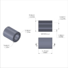 Aluminum Spacer 3/8'' OD x .219'' ID x 15/32'' Long