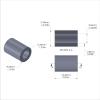 Aluminum Spacer 3/8'' OD x .219'' ID x 17/32'' Long, Plain Aluminum Finish