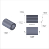 Aluminum Spacer 3/8'' OD x .219'' ID x 9/16'' Long