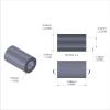 Aluminum Spacer 3/8'' OD x .219'' ID x 5/8'' Long, Clear Anodized Finish