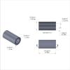Aluminum Spacer 3/8'' OD x .219'' ID x 3/4'' Long, Black Anodized Finish