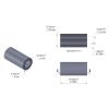 Aluminum Spacer 3/8'' OD x .219'' ID x 3/4'' Long, Plain Aluminum Finish