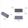 Aluminum Spacer 3/8'' OD x .219'' ID x 7/8'' Long, Plain Aluminum Finish