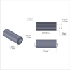 Aluminum Spacer 3/8'' OD x .219'' ID x 15/16'' Long, Plain Aluminum Finish