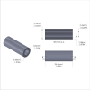 Aluminum Spacer 3/8'' OD x .219'' ID x 1.000'' Long, Black Anodized Finish
