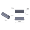 Aluminum Spacer 3/8'' OD x .219'' ID x 1.000'' Long, Clear Anodized Finish