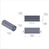 Aluminum Spacer 3/8'' OD x .219'' ID x 1.000'' Long, Plain Aluminum Finish