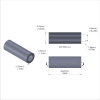 Aluminum Spacer 3/8'' OD x .219'' ID x 1-1/16'' Long, Plain Aluminum Finish
