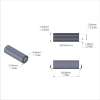 Aluminum Spacer 3/8'' OD x .219'' ID x 1-1/8'' Long, Black Anodized Finish