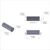 Aluminum Spacer 3/8'' OD x .219'' ID x 1-1/8'' Long, Plain Aluminum Finish