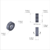 Aluminum Spacer 3/8'' OD x .219'' ID x 1/8'' Long - Black Anodized