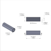 Aluminum Spacer 3/8'' OD x .219'' ID x 1-1/4'' Long, Black Anodized Finish