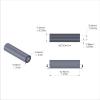 Aluminum Spacer 3/8'' OD x .219'' ID x 1-3/8'' Long - Black Anodized