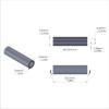 Aluminum Spacer 3/8'' OD x .219'' ID x 1-7/16'' Long, Plain Aluminum Finish