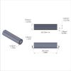 Aluminum Spacer 3/8'' OD x .219'' ID x 1-1/2'' Long, Black Anodized Finish