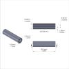 Aluminum Spacer 3/8'' OD x .219'' ID x 1-1/2'' Long, Plain Aluminum Finish