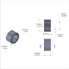 Aluminum Spacer 3/8'' OD x .257'' ID x .210'' Long, Plain Aluminum Finish