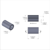 Aluminum Spacer 3/8'' OD x .257'' ID x .630'' Long, Plain Aluminum Finish