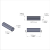 Aluminum Spacer 3/8'' OD x .257'' ID x 1.236'' Long, Plain Aluminum Finish