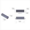 Aluminum Spacer 3/8'' OD x .257'' ID x 1.242'' Long, Plain Aluminum Finish