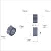 Aluminum Spacer 3/8'' OD x .257'' ID x 3/16'' Long, Plain Aluminum Finish