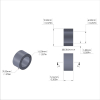 Aluminum Spacer 3/8'' OD x .257'' ID x 13/64'' Long