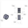 Aluminum Spacer 3/8'' OD x .257'' ID x 7/32'' Long, Plain Aluminum Finish