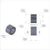 Aluminum Spacer 3/8'' OD x .257'' ID x 1/4'' Long, Clear Anodized Finish