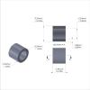 Aluminum Spacer 3/8'' OD x .257'' ID x 5/16'' Long, Black Anodized Finish