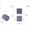 Aluminum Spacer 3/8'' OD x .257'' ID x 3/8'' Long, Black Anodized Finish