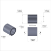 Aluminum Spacer 3/8'' OD x .257'' ID x 13/32'' Long, Plain Aluminum Finish
