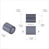 Aluminum Spacer 3/8'' OD x .257'' ID x 7/16'' Long - Black Anodized