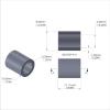 Aluminum Spacer 3/8'' OD x .257'' ID x 7/16'' Long, Plain Aluminum Finish