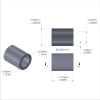 Aluminum Spacer 3/8'' OD x .257'' ID x 15/32'' Long, Plain Aluminum Finish