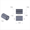 Aluminum Spacer 3/8'' OD x .257'' ID x 17/32'' Long