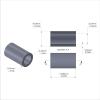 Aluminum Spacer 3/8'' OD x .257'' ID x 19/32, Plain Aluminum Finish