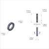 Aluminum Spacer 3/8'' OD x .257'' ID x 1/16'' Long, Plain Aluminum Finish