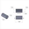 Aluminum Spacer 3/8'' OD x .257'' ID x 11/16'' Long