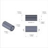 Aluminum Spacer 3/8'' OD x .257'' ID x 3/4'' Long, Plain Aluminum Finish