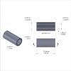 Aluminum Spacer 3/8'' OD x .257'' ID x 13/16'' Long, Plain Aluminum Finish