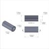 Aluminum Spacer 3/8'' OD x .257'' ID x 7/8'' Long, Plain Aluminum Finish